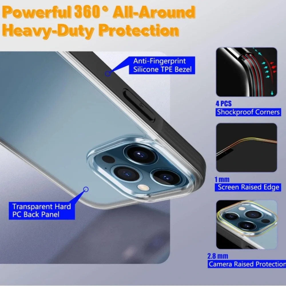 New QHOHQ Breakthrough Series Case Designed for iPhone 13 Pro 6.1 Clear